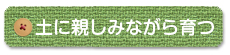 土に親しみながら育つ